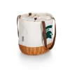 PICNIC TIME NCAA Michigan State Spartans Coronado Canvas and Willow Basket Tote, Picnic Tote Bag, Beach Tote, (Beige Canvas) view 3
