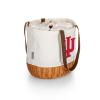 PICNIC TIME NCAA Indiana Hoosiers Coronado Canvas and Willow Basket Tote, Picnic Tote Bag, Beach Tote, (Beige Canvas) view 2