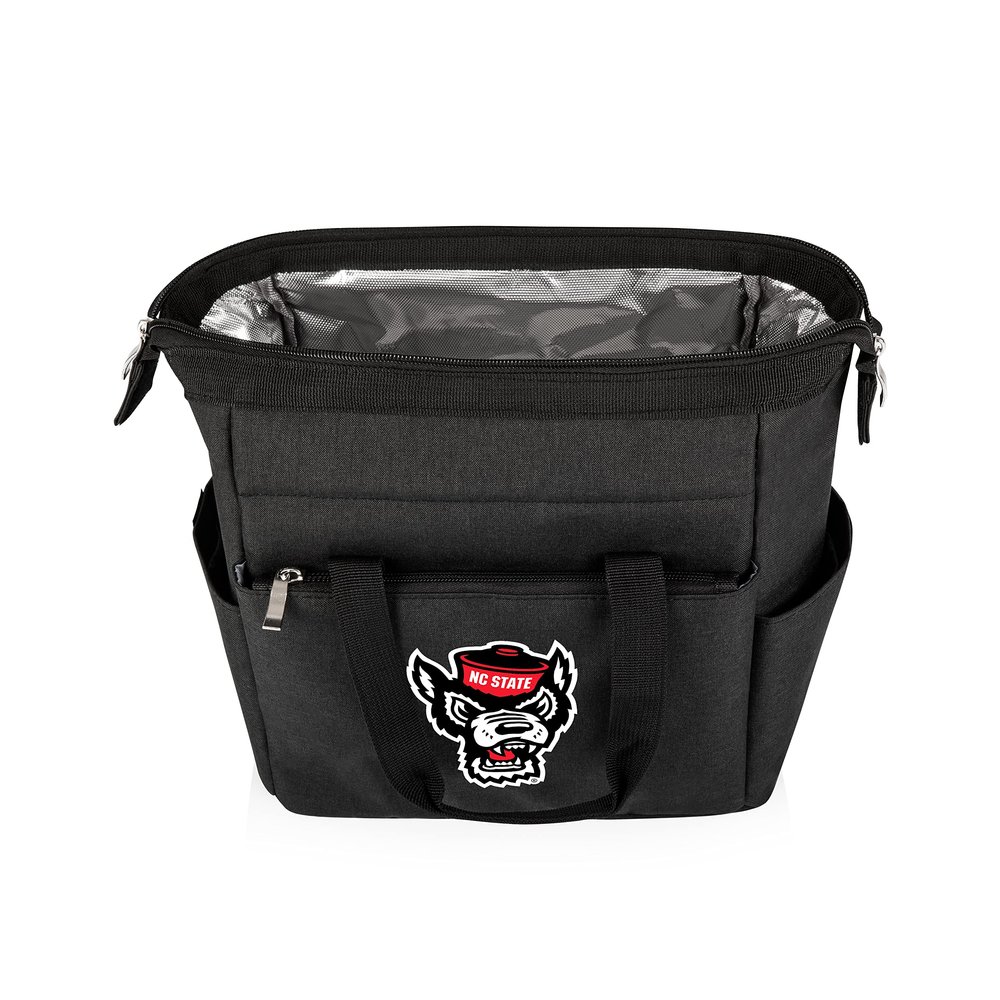 Picnic TIME NCAA NC State Wolfpack On The Go Lunch Bag, Soft Cooler Lunch Box, Insulated Lunch Bag, (Black), 10 x 6 x 10.5