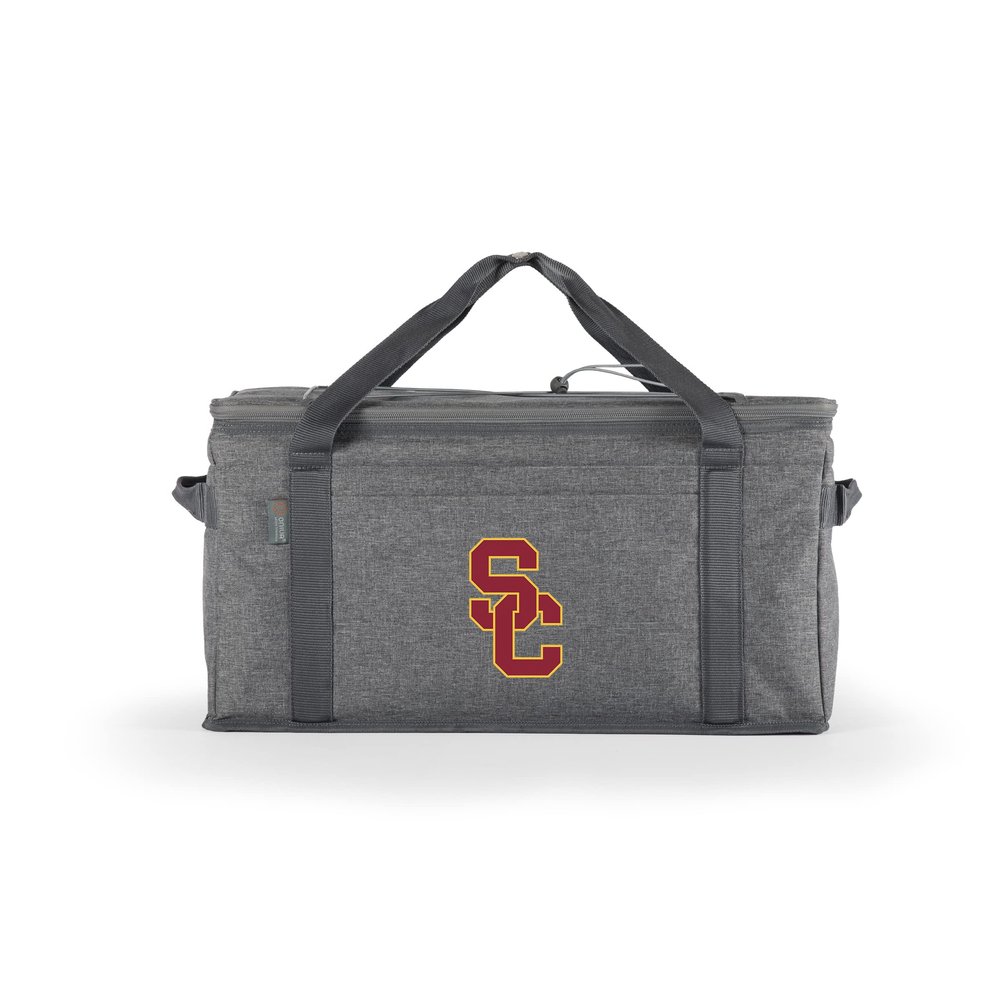 Picnic TIME NCAA USC Trojans 64 Can Collapsible Insulated Cooler, (Heathered Gray)