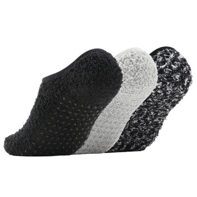 Bevigorio Slipper Socks for Women with Grippers Non Slip Fuzzy Socks with Grips Womens Grippy Grip Hospital Home Gifts 3pairs blackgreymix