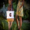 PICNIC TIME NCAA South Carolina Gamecocks Coronado Canvas and Willow Basket Tote, Picnic Tote Bag, Beach Tote, (Beige Canvas) view 2