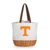 PICNIC TIME NCAA Tennessee Volunteers Coronado Canvas and Willow Basket Tote, Picnic Tote Bag, Beach Tote, (Beige Canvas) view 1