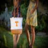 PICNIC TIME NCAA Tennessee Volunteers Coronado Canvas and Willow Basket Tote, Picnic Tote Bag, Beach Tote, (Beige Canvas) view 2