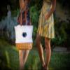PICNIC TIME NCAA Penn State Nittany Lions Coronado Canvas and Willow Basket Tote, Picnic Tote Bag, Beach Tote, (Beige Canvas) view 2