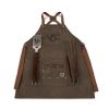 PICNIC TIME NCAA USC Trojans BBQ Apron with Tools & Bottle Opener, Distressed Waxed Canvas Apron with BBQ Spatula & BBQ Tongs, (Khaki Green with Beige Accents) view 1