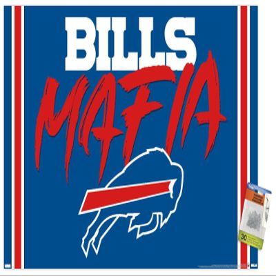 Trends International NFL Buffalo Bills - Bills Mafia Wall Poster, 22.37" x 34.00", Premium Poster & Push Pin Bundle