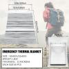Macarrie 100 Pack 2 Size Emergency Thermal Blanket Survival - Emergency Blankets Silver Foil for Outdoors Camping Hiking First Aid Adult, 82 x 63, 82 x 51 (100 Pieces) view 2