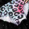 Ballet Leotards for Girls Gymnastics 4t 5t Toddler Kid Child Long Sleeves Dance Dress Colorful Leopard Tutu Skirted Leotard (Colorful Leopard, 4-5T) view 4