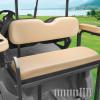 Roykaw Golf Cart Rear Flip Seat Cushions Compatible with EZGO, Club Car, Yamaha, Include Backrest and Seat Bottom - Buff view 2