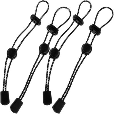 4pcs Climbing Stick Holder, Hiking Trekking Pole Backpack Bungee Straps, Adjustable Elastic Cord Ropes Lanyard Fixing Buckle for Ski Walking Outdoor Mountaineering Outdoors Carry Tie Accessory Black