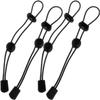 4pcs Climbing Stick Holder, Hiking Trekking Pole Backpack Bungee Straps, Adjustable Elastic Cord Ropes Lanyard Fixing Buckle for Ski Walking Outdoor Mountaineering Outdoors Carry Tie Accessory Black view 1