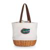 PICNIC TIME NCAA Florida Gators Coronado Canvas and Willow Basket Tote, Picnic Tote Bag, Beach Tote, (Beige Canvas) view 1