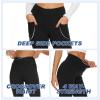 YOLIX Flare Leggings for Women with Pockets - Crossover High Waisted Black Flared Leggings for Yoga Gym Workout view 4