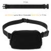 Belt Bag with Extender Strap 65'', Plus Size Fanny Pack Crossbody Bags for Women Men, Mini Everywhere Belt Bag, Unisex Fashion Small Waist Pouch for Everyday Use (Black + strap) view 4