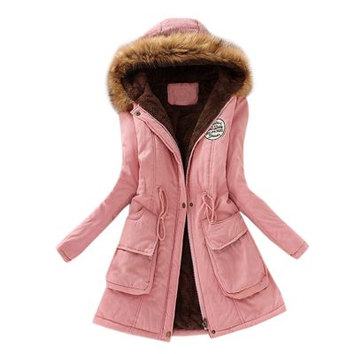 tuduoms Winter Warm Coats Women's Hooded Fleece Line Coats Parkas Faux Fur Jackets Snow Ski Overcoat Outwear with Pockets