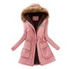 tuduoms Winter Warm Coats Women's Hooded Fleece Line Coats Parkas Faux Fur Jackets Snow Ski Overcoat Outwear with Pockets view 1