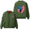 American Flag Ohio Deer Hunting Men's Bomber Jacket Thicken Windbreakers Softshell Jacket Outdoor Coat L view 2