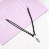 Allereyae Vintage Layered Leather Choker Necklace Silver Feather Pendant Necklace Choker Black Short Velvet Necklace Geometric Circle Choker Necklace for Women view 3