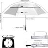 G4Free 62 Inch Portable UV Protection Large Golf Umbrella, Automatic Open Double Canopy Big Sun Windproof Oversize Sports Umbrella(Silver/Blue) view 3