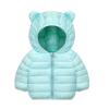 Toddler Kids Baby Boys Girls Winter Warm Jacket Solid Coats Outerwear Bear Ears Hooded Padded Boys (Sky Blue, 2-3 Years) view 1