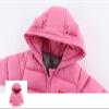 Toddler Kids Baby Boys Girls Winter Warm Jacket Outerwear Letter Bear Ears Coats Hooded Padded Boy (Blue, 3-4 Years) view 2