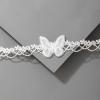 Allereyae Vintage Hollow Lace Necklace White Wide Lace Choker Necklace White Lace Butterfly Necklace Plain Lace Clavicle Necklace for Women view 4