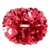 Hooshing 2PCS Red Pom Poms Cheerleading Holographic Spot Cheerleader Pom Poms with Baton Handle for Team Spirit Sports Dance Cheering view 1