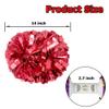 Hooshing 2PCS Red Pom Poms Cheerleading Holographic Spot Cheerleader Pom Poms with Baton Handle for Team Spirit Sports Dance Cheering view 2