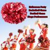 Hooshing 2PCS Red Pom Poms Cheerleading Holographic Spot Cheerleader Pom Poms with Baton Handle for Team Spirit Sports Dance Cheering view 4