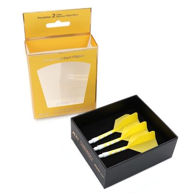 CUESOUL ROST T19 Integrated Dart Shaft and Flights 33mm Yellow Big Wing Shape-Say Goodbye to Falling Dart Flight
