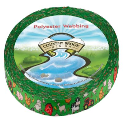 Country Brook Design - Farm Life Y'all Photo Quality Polyester (1/2 Inch, 5 Yards)