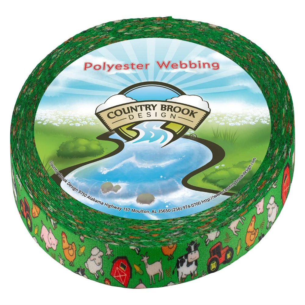 Country Brook Design - Farm Life Y'all Photo Quality Polyester (1/2 Inch, 5 Yards)