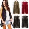 New Tassels Fringe Sleeveless Coat Womens Fall Fashion 2025 Outwear Tops Solid Vest Cardigan Sexy Waistcoat Jacket Beige view 4