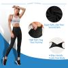 High Waisted Leggings for Women - No See Through Tummy Control Cycling Workout Yoga Pants with Pockets Reg & Plus Black view 4