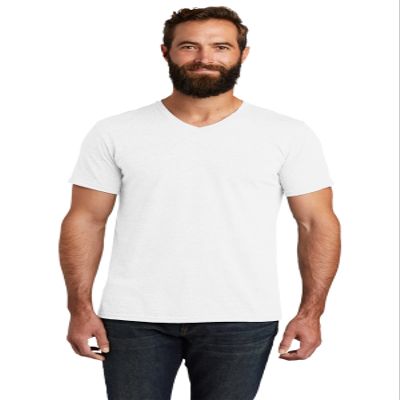 Allmade Unisex Tri-Blend V-Neck T-Shirt, Fairly White, XX-Large