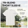 Allmade Unisex Tri-Blend T-Shirt, Fairly White, Large view 3