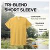 Allmade Unisex Tri-Blend T-Shirt, Vino Red, Medium view 3