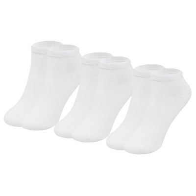 MAGIARTE Womens Ankle Socks Soft Pure Cotton Athletic Casual Single Color Low Cut Socks for Women 3-Pack (#L-White)