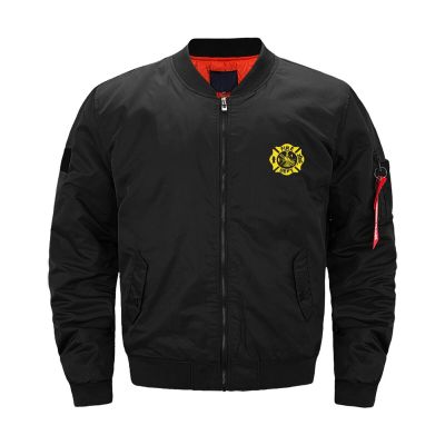Fire Department Flag Flight Bomber Jacket for Men Women Lightweight Sportswear Windbreaker Casual Coat Outwear 5XL