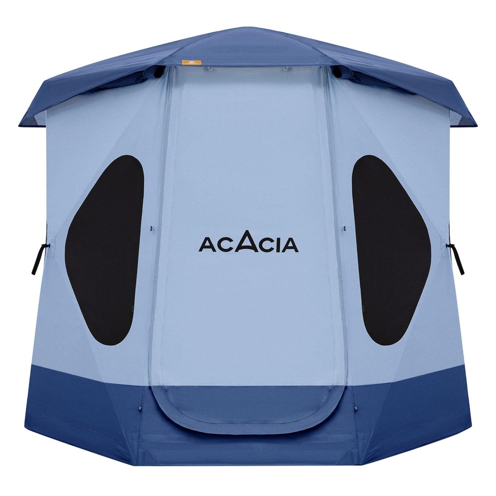 ACACIA Space Camping Tent, 2-3 Person Pop Up Tent for Camping with 6'10'' Height, 1 Door, 8 Windows, Waterproof Easy Setup Instant Hub Tent with Removable Rainfly, Footprint for Car Camping, Glamping
