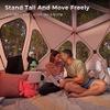 ACACIA Space Camping Tent, 2-3 Person Pop Up Tent for Camping with 6'10'' Height, 1 Door, 8 Windows, Waterproof Easy Setup Instant Hub Tent with Removable Rainfly, Footprint for Car Camping, Glamping view 2
