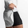 DIYUME Men's Athletic Shorts Breathable Compression Short for Boxing Tennis, Whirte Large White view 2