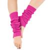DOOVID Leg Warmers for Women 80s Ribbed Knit Leg Warmers Yoga Party Sports Long Socks Rose Red One Size view 2