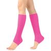 DOOVID Leg Warmers for Women 80s Ribbed Knit Leg Warmers Yoga Party Sports Long Socks Rose Red One Size view 3