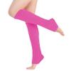 DOOVID Leg Warmers for Women 80s Ribbed Knit Leg Warmers Yoga Party Sports Long Socks Rose Red One Size view 4