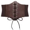 JASGOOD Womens Elastic Costume Waist Belt Lace-up Tied Waspie Corset Belts for Women view 1