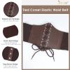JASGOOD Womens Elastic Costume Waist Belt Lace-up Tied Waspie Corset Belts for Women view 4