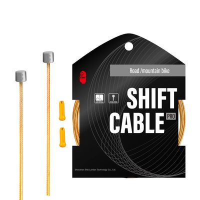 CNC Pro Slick Polished Bike Shifter Cable for Shimano/SRAMMountain BikeRoad BikeMTB Derailleur Cable 1.1x 2500mmGold.