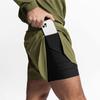 DIYUME Men's Athletic Shorts Breathable Compression Short for Boxing Tennis, Green Large view 3